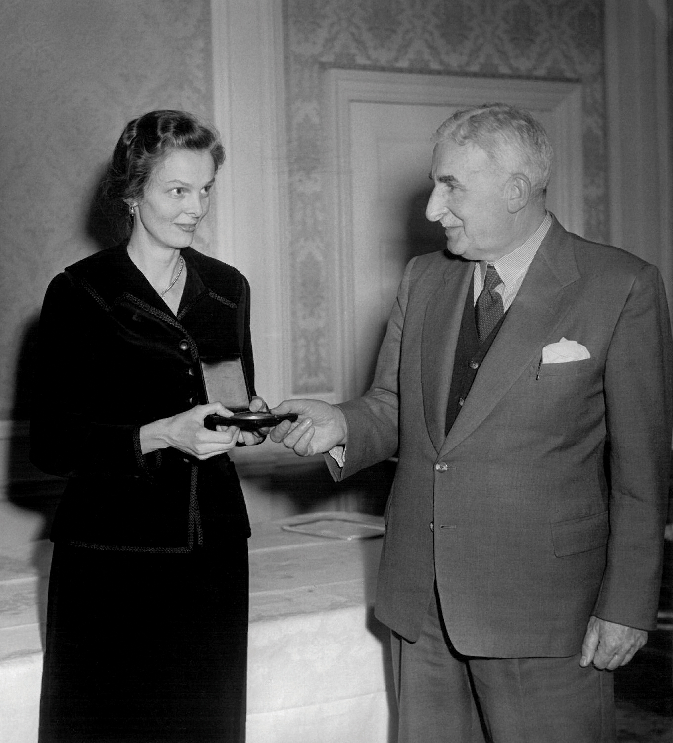 Christine Stevens and Major Hume Schweitzer
