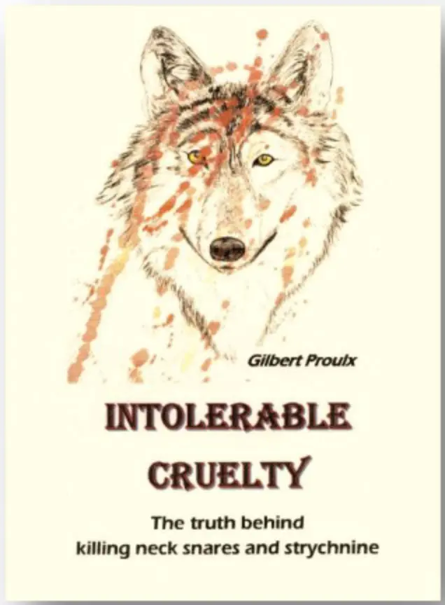 illustrated wolf with blood