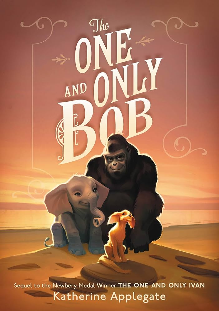 illustrated dog, elephant, and gorilla sit together