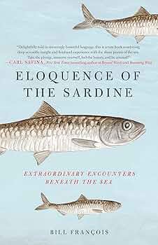 three illustrated sardines stack top to bottom