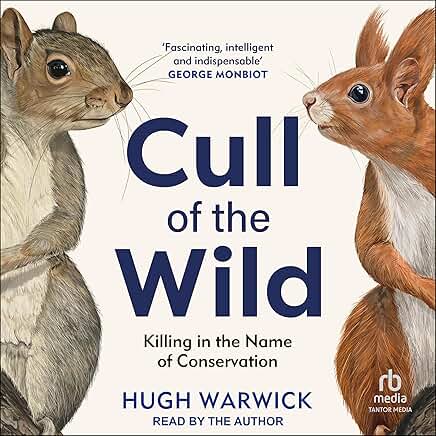 squirrels look at each other on either side of book text