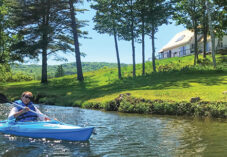 Don kayaking on Vermont's Silver Lake in 2020