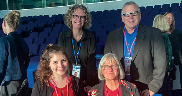 Kate with AWI colleagues at 2022 IWC meeting in Slovenia