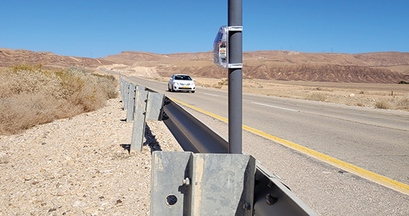 acoustic curtain installed on an outback road