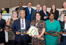award recipients pose with their Bavin awards