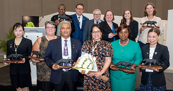 winners pose with their Bavin awards