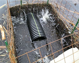 Culvert-protective fencing.