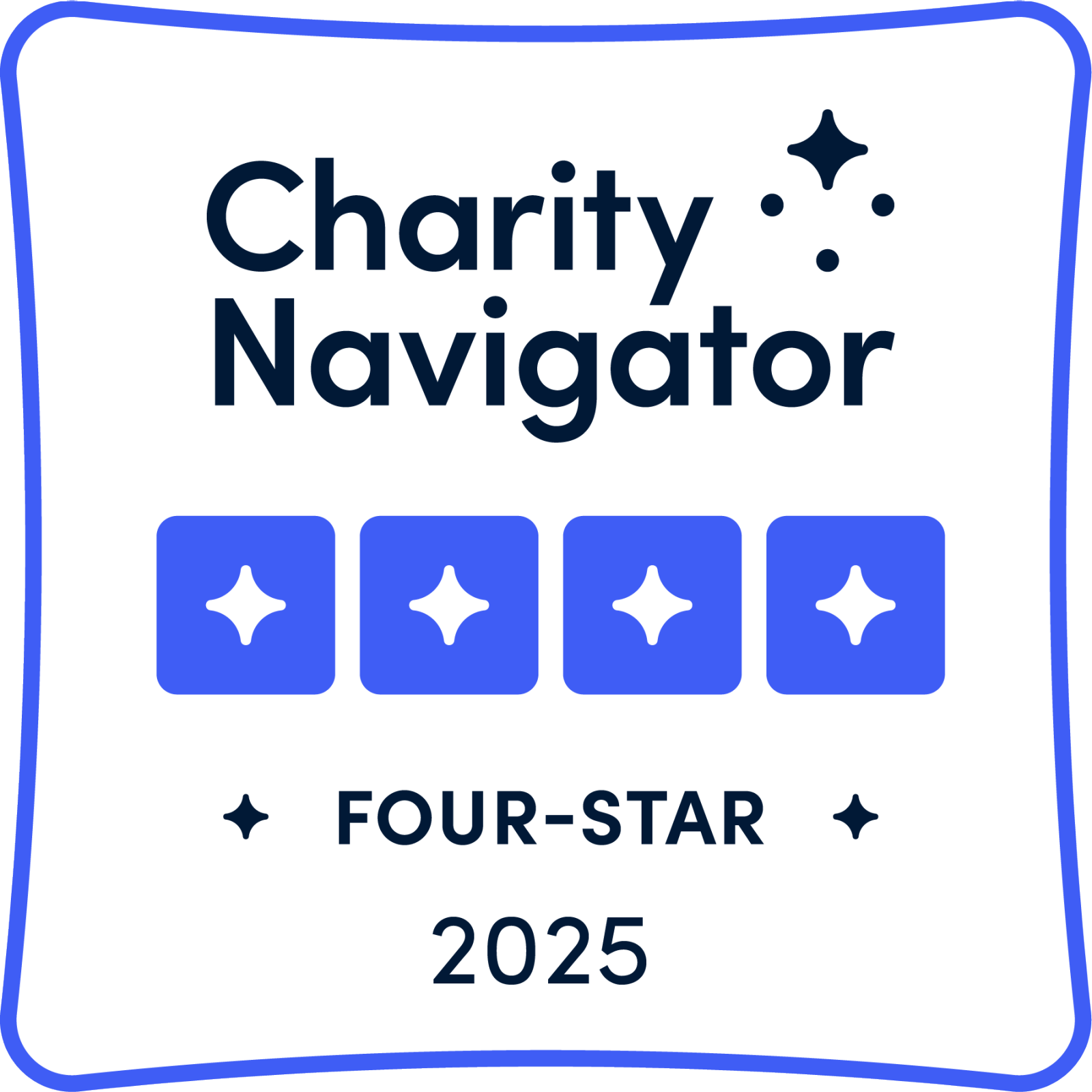 Charity Navigator 4 star-rating Badge 2025